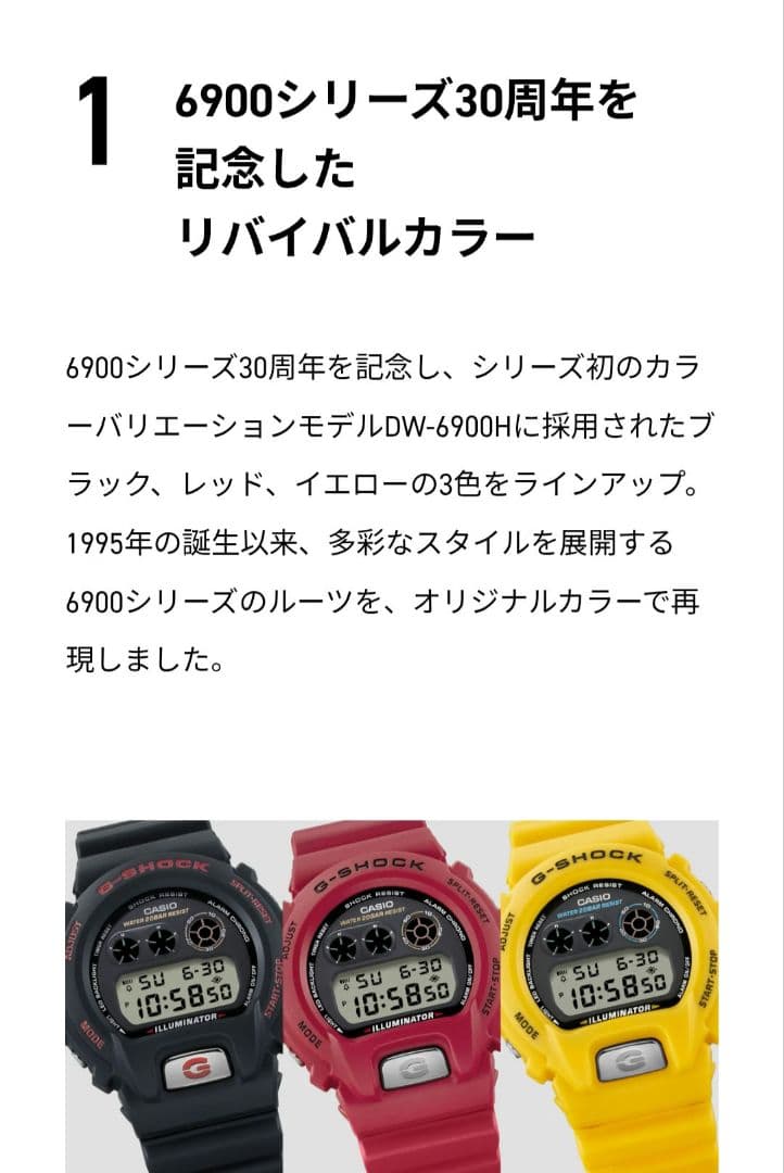 Gショック 30周年モデル DW-6900TR-1JR G-SHOCK 腕時計