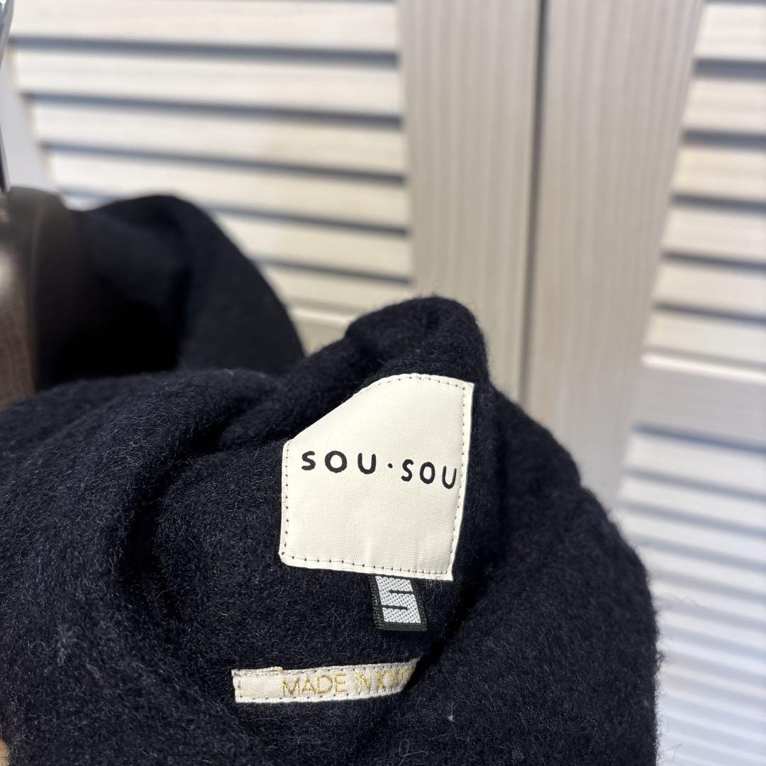 sousou 圧縮阿弥　もじり袖　短丈　袷　S 濃紺