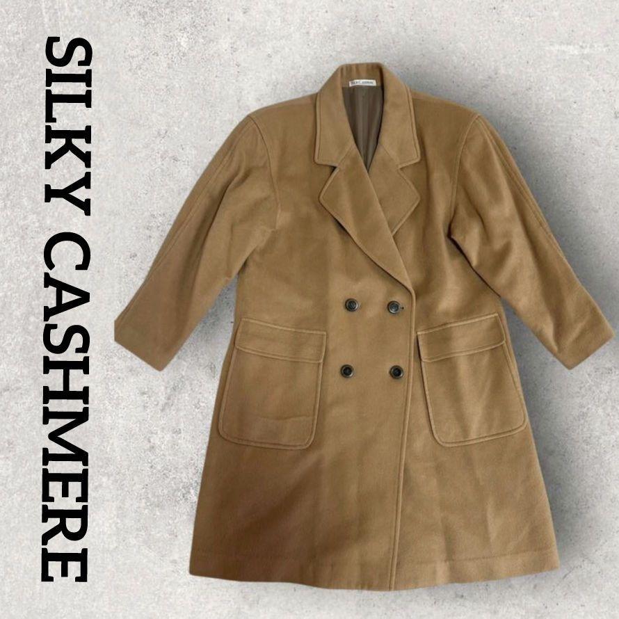 SILKY CASHMERE シルキーカシミヤ ロングコート (7) キャメル