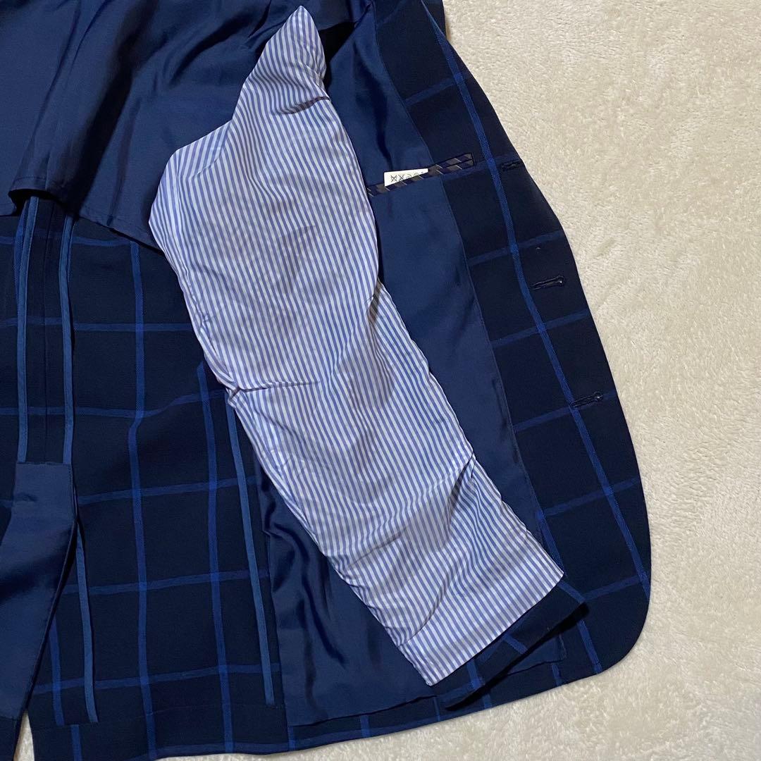 【美品✨】グリーンレーベルリラクシング テーラードジャケット チェック柄 紺XS 【美品✨】グリーンレーベルリラクシング テーラードジャケット チェック柄 紺XS