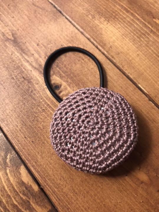 くるみボタン ヘアゴム ハンドメイド