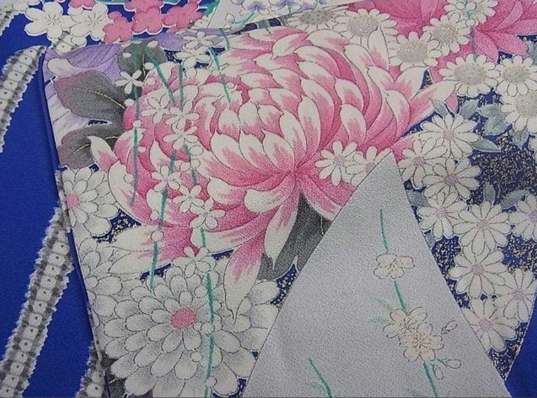 振袖 花柄 裄65 華やか 素敵なデザイン 正絹 T-5498 振袖 華やか 花柄 鳥 素敵なデザイン 着物 正絹 T-7949 - メルカリ