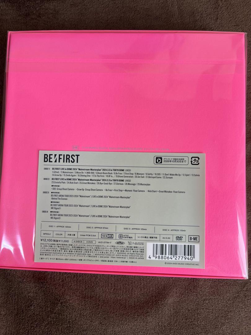 BE FIRST LIVE in DOME 2024限定盤　DVD 未開封
