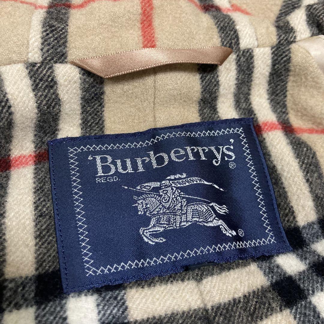 BURBERRYS’バーバリーズ　羊毛カシミヤ混コート　ネイビー紺　大きいサイズ