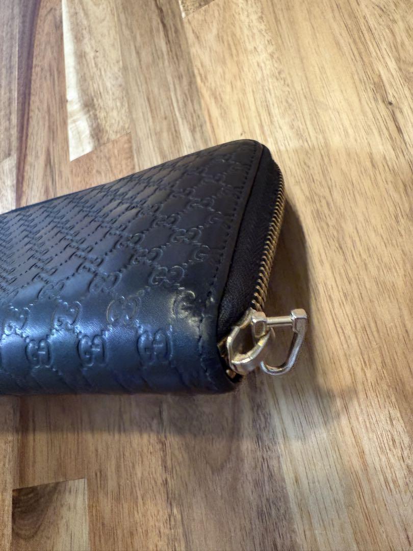 セール実施中さん専用　GUCCI ブラックレザー 長財布 GGパターン