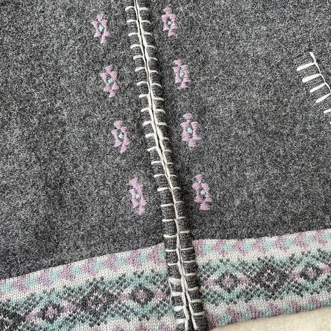 古着 Woolrich ウール パーカー フーディー レディース グレー