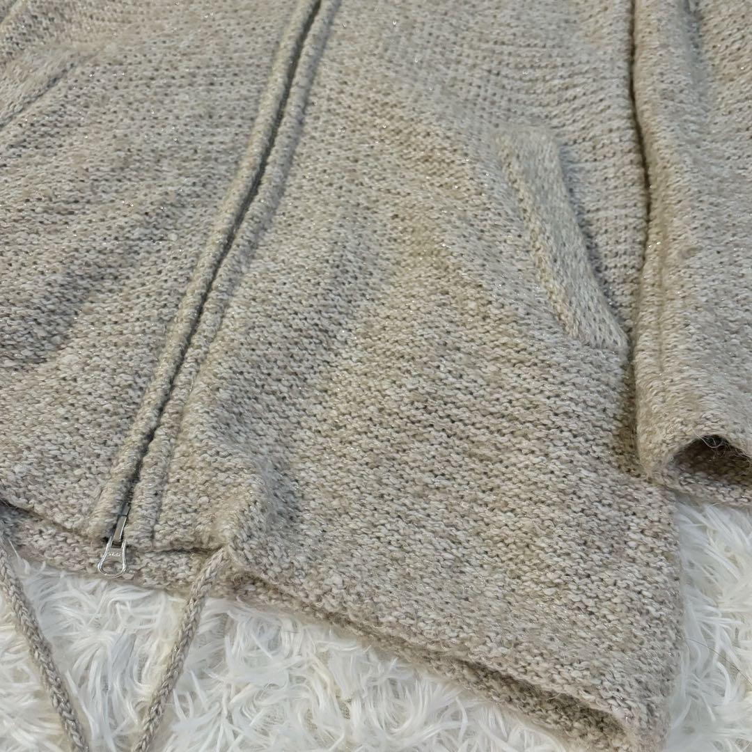 極美品✨メイソングレイ モヘヤ混 襟取り外し可能 厚手裏地有り長袖 カーディガン