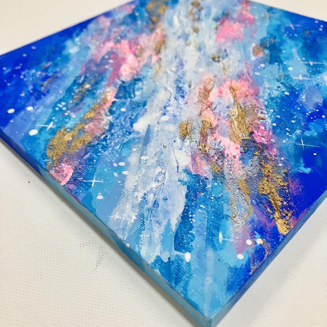 milky way＊テクスチャーアート 絵画 原画 抽象画 夏 星座 七夕