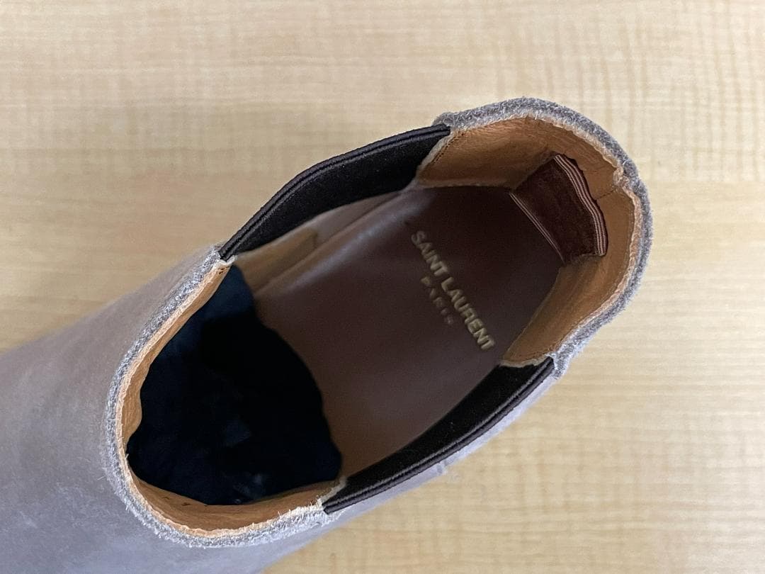 サンローランSAINT LAURENTスエードチェルシーブーツ26★B2523