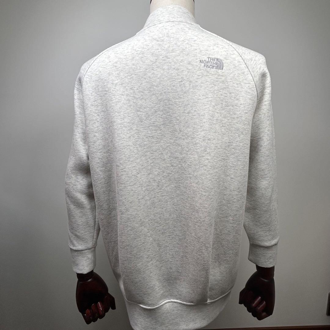 【美品】ザノースフェイス　ロング丈スウエット　ジップアップグレーレデイースL