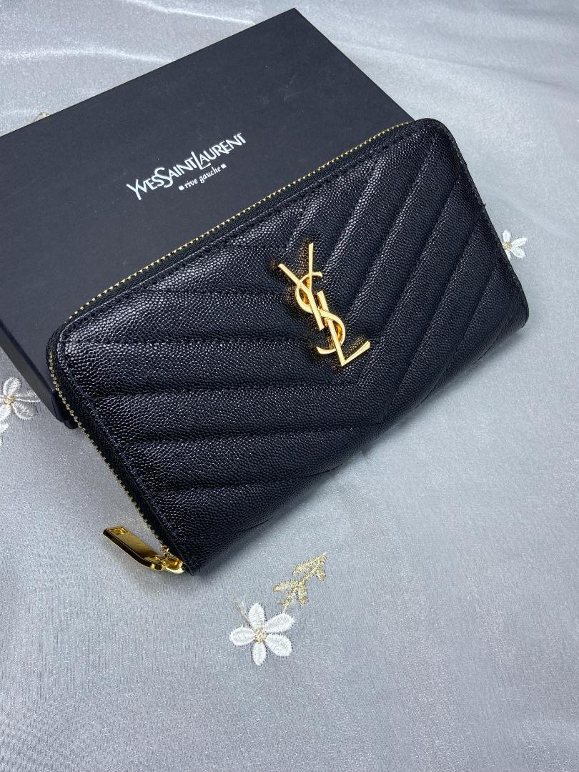 未使用 サンローラン 長財布 YSL ブラック