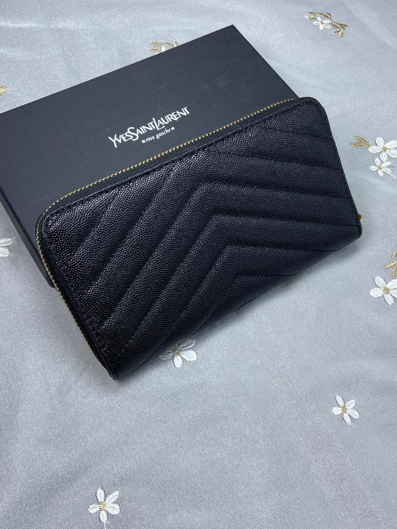 未使用 サンローラン 長財布 YSL ブラック