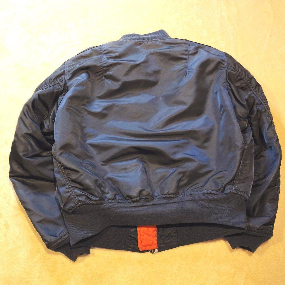 ALPHA MA-1 ネイビー XXL アメリカ製 ALPHA アルファ MA-1 フライトジャケット ネイビー USA製 IDEAL