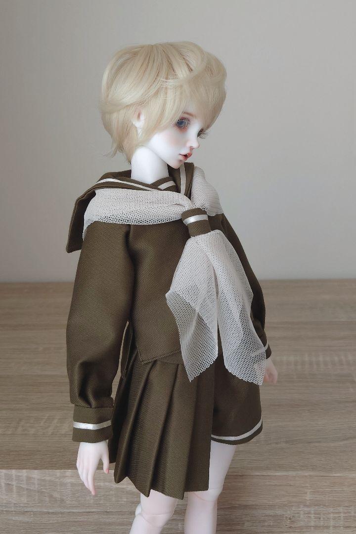 ドール用　衣装(カーキ)　アウトフィット　1/4サイズ　ハンドメイド