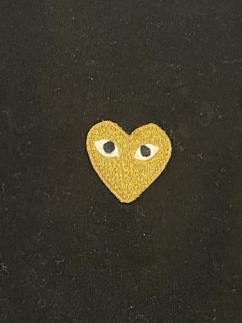 希少 PLAY COMME des GARÇONS ゴールド ハート Tシャツ