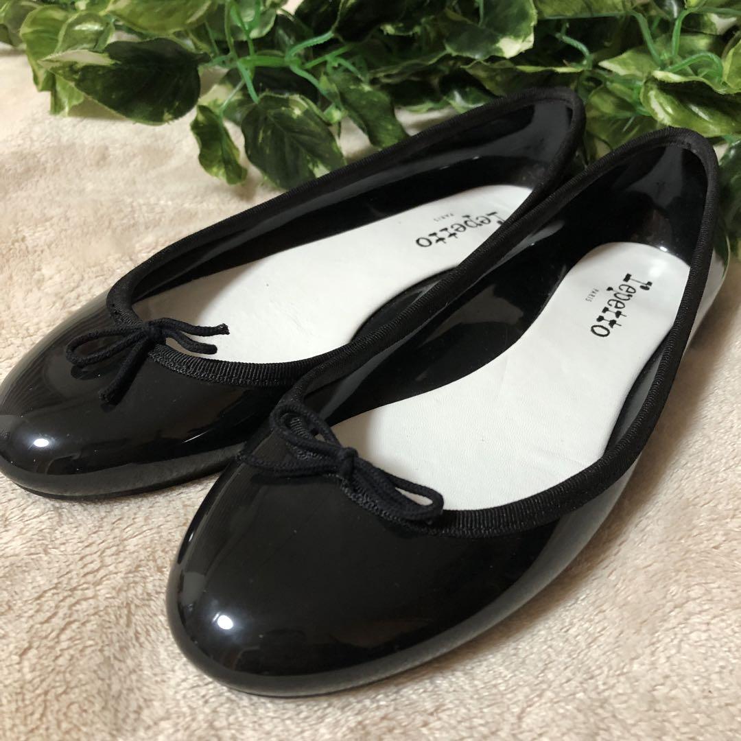 極美品♡ レペット　バレエシューズ　サンドリオン　ブラック　リボン　サイズ39
