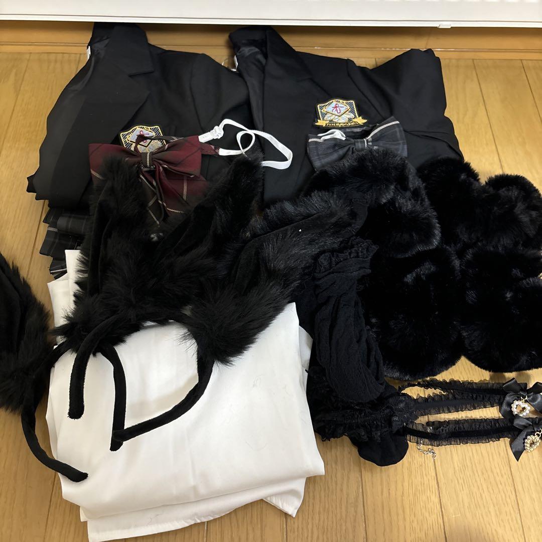 ハロウィン コスプレ 制服バニー 2人分セット