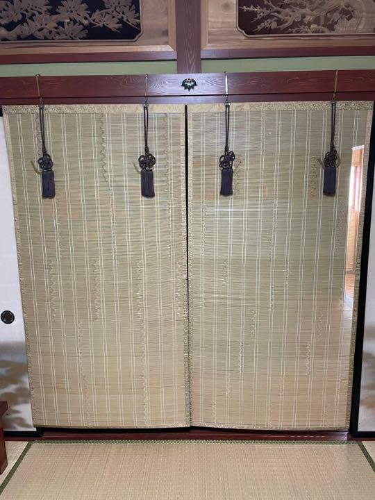 大86.5cm×170cm 小30cm×87cm すだれ 金色 計4枚 大86.5cm×170cm 小30cm×87cm すだれ 金色 計4枚