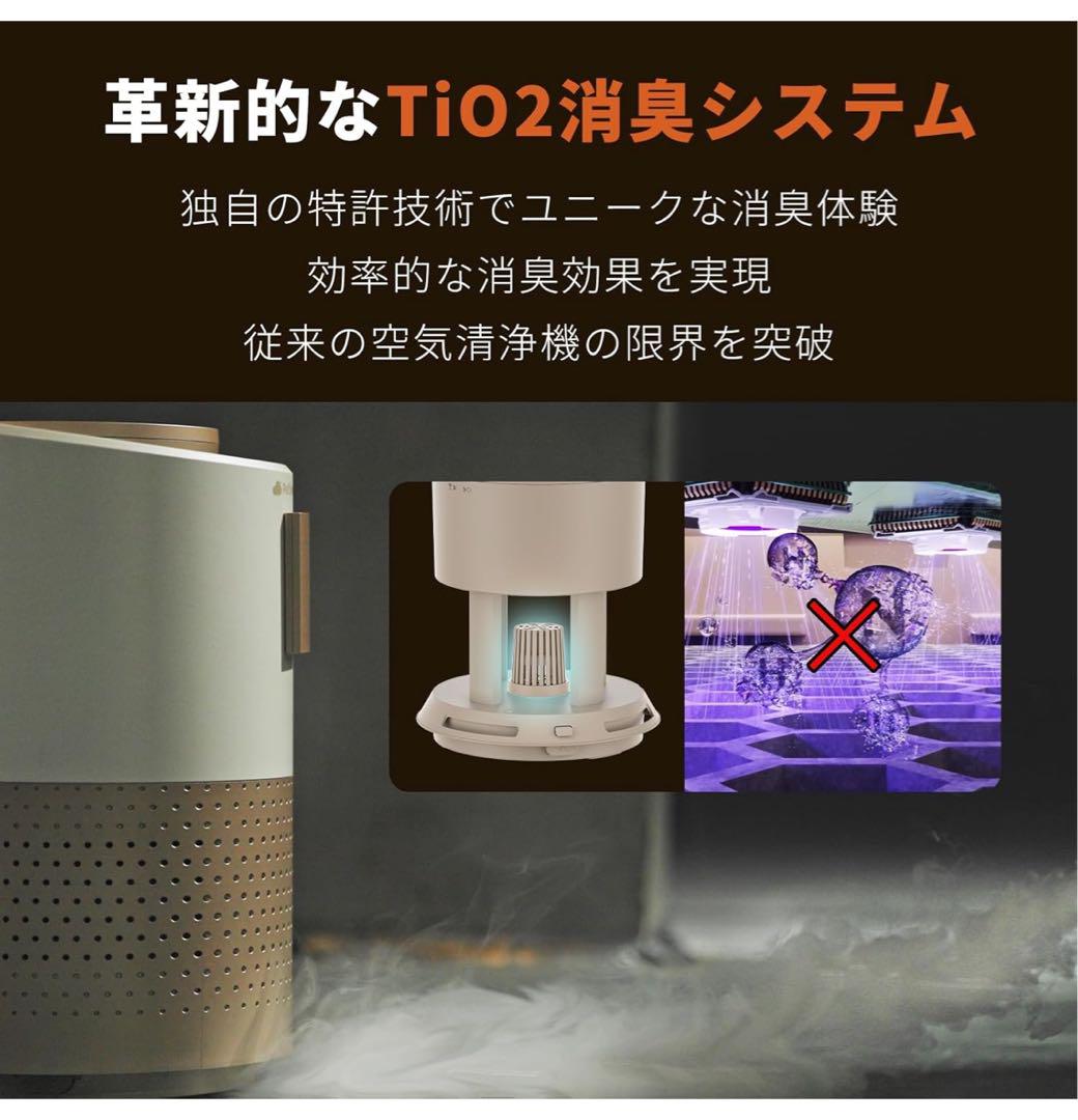 新品　PetSnowy 空気清浄機 ペット特化モデル TiO2臭気制御 空気