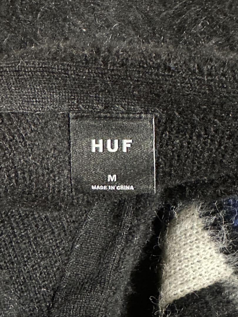 『割引6月14日まで』 HUF ボタン付きカーディガン M 黒