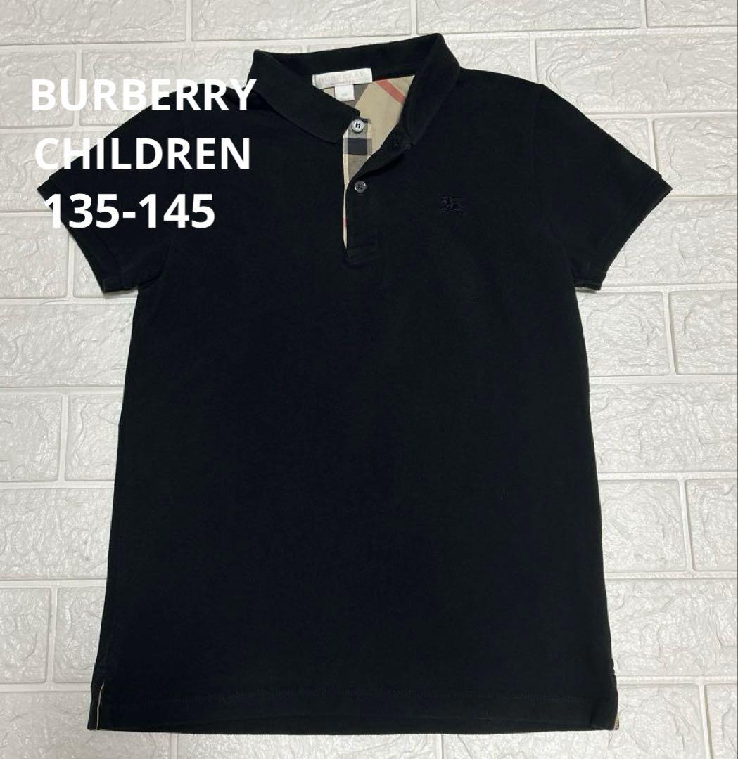 バーバリーチルドレン　ポロシャツ　135 ☆BURBERRY CHILDREN☆ブラックポロシャツ 男の子135-140 - メルカリ