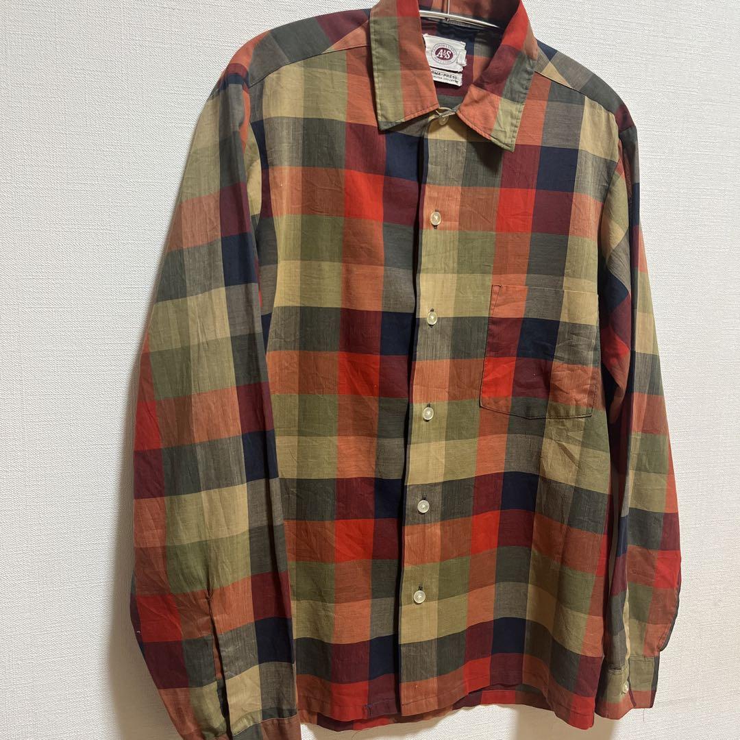 【A&S】 推定60s ロングシャツ ヴィンテージ ポリコットン