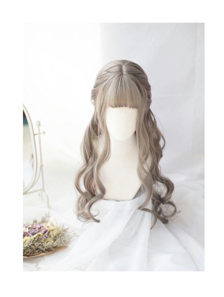 W59 Lolita かつら 原宿 コスプレロングカール ウィッグ+ネット