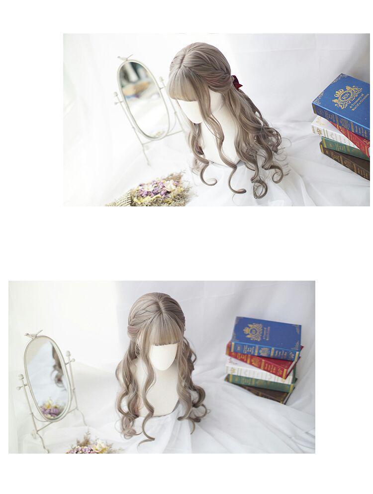 W59 Lolita かつら 原宿 コスプレロングカール ウィッグ+ネット