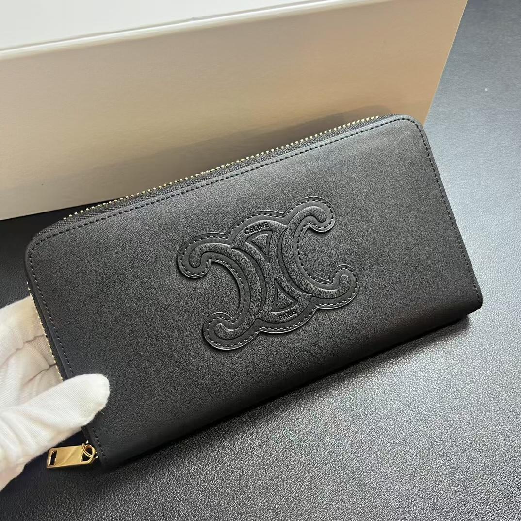 CELINE ブラックレザー 長財布