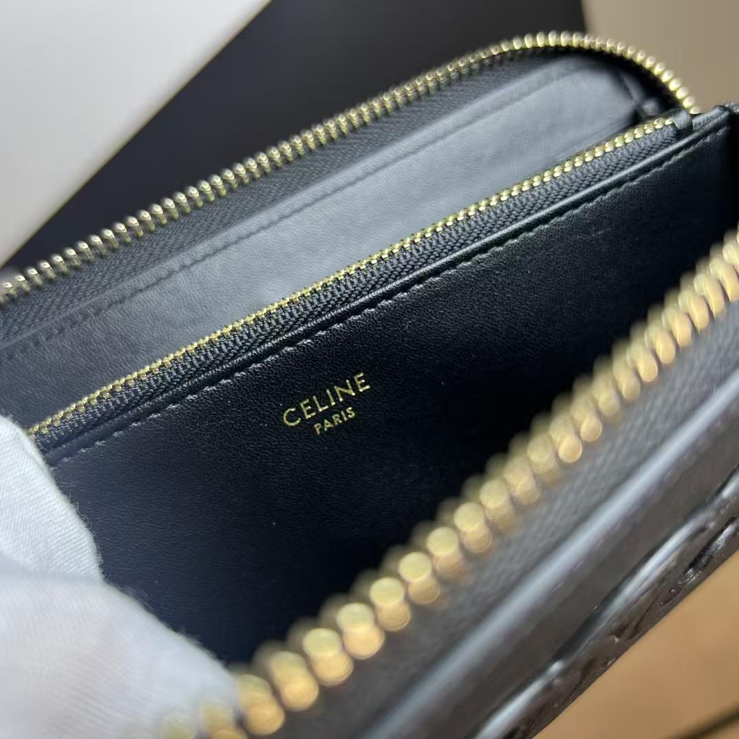 CELINE ブラックレザー 長財布 - メルカリ