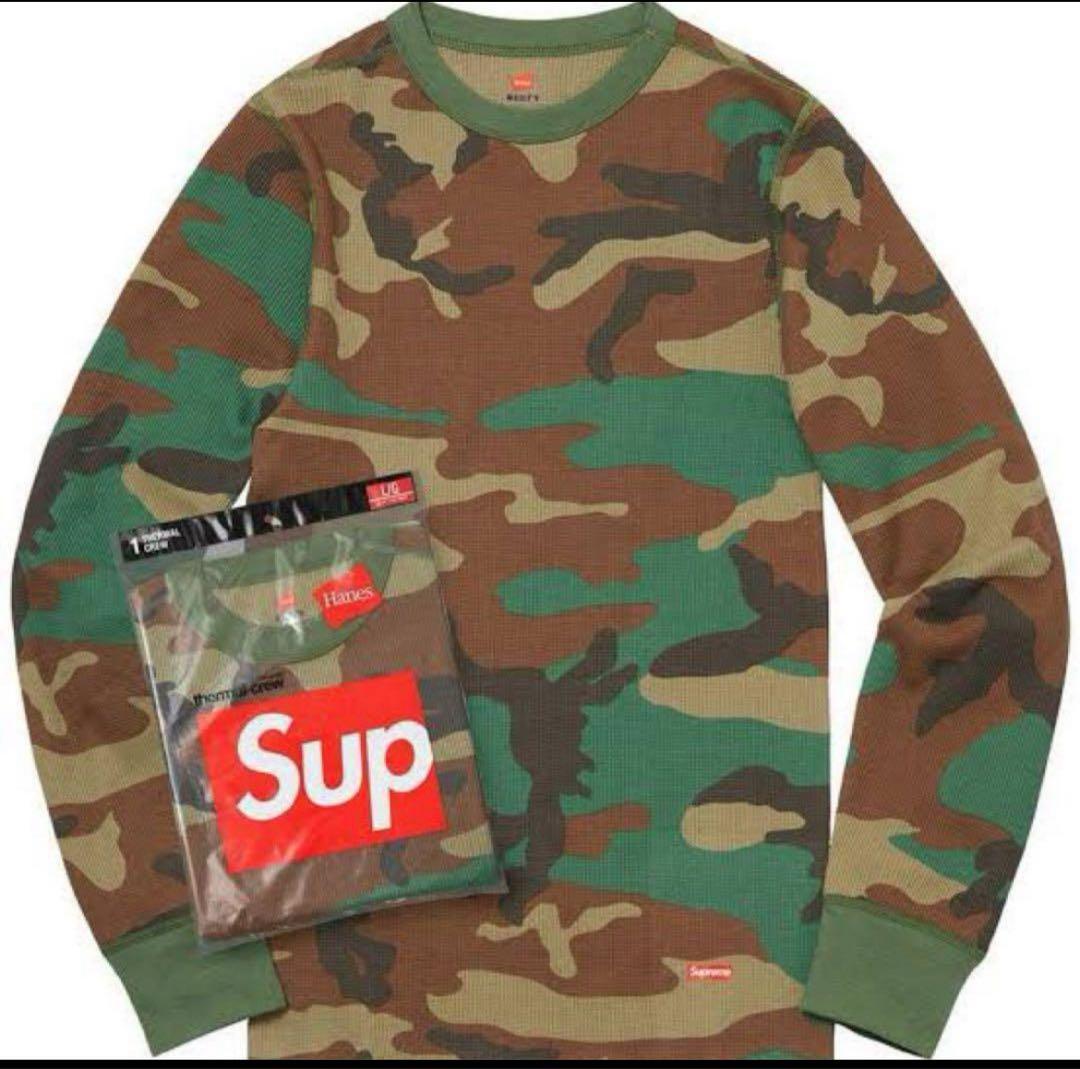 Supreme Hanes 迷彩サーマルM SUPREME