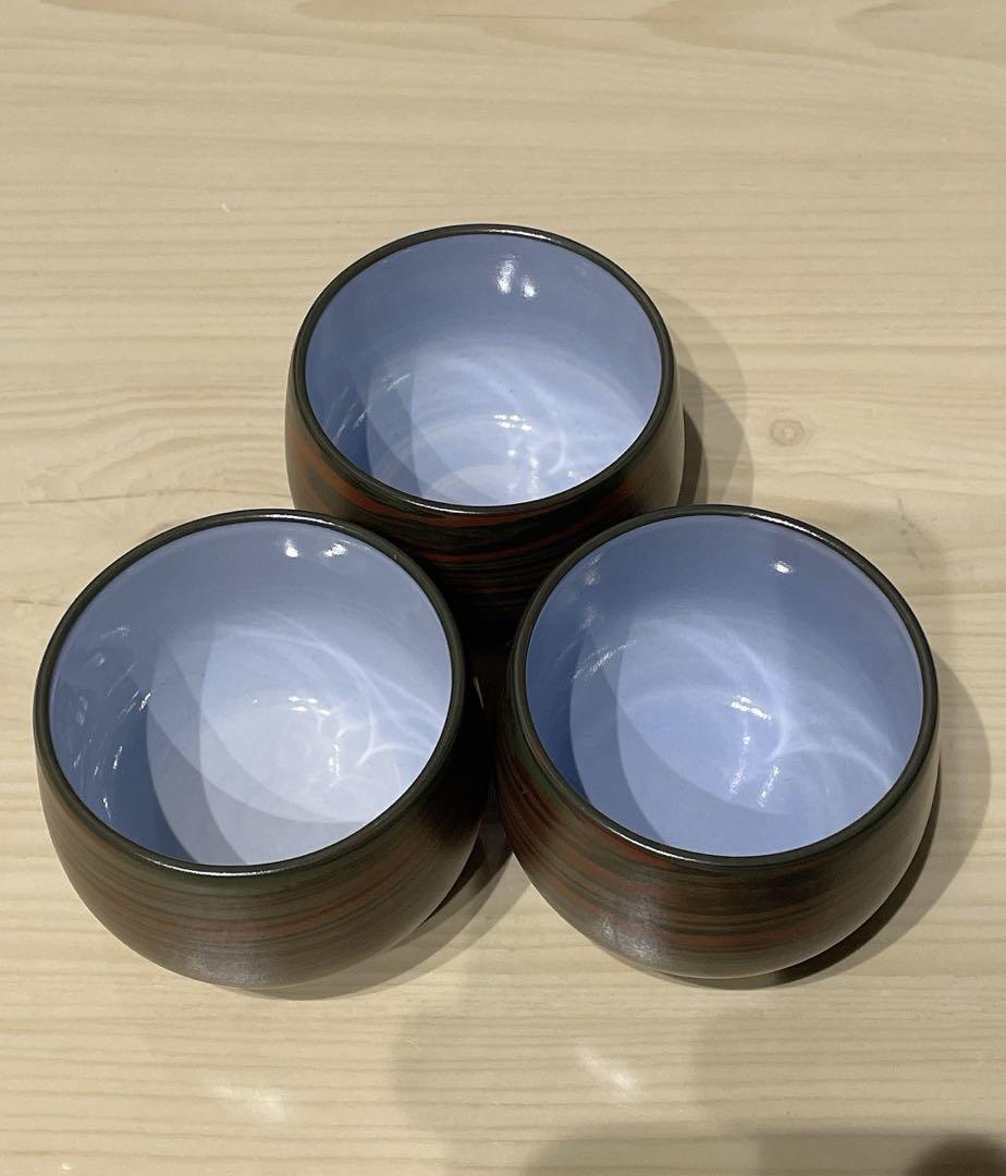 新品未使用 常滑焼　雲仙窯　窯変泥（マーブル模様）急須　5点セット