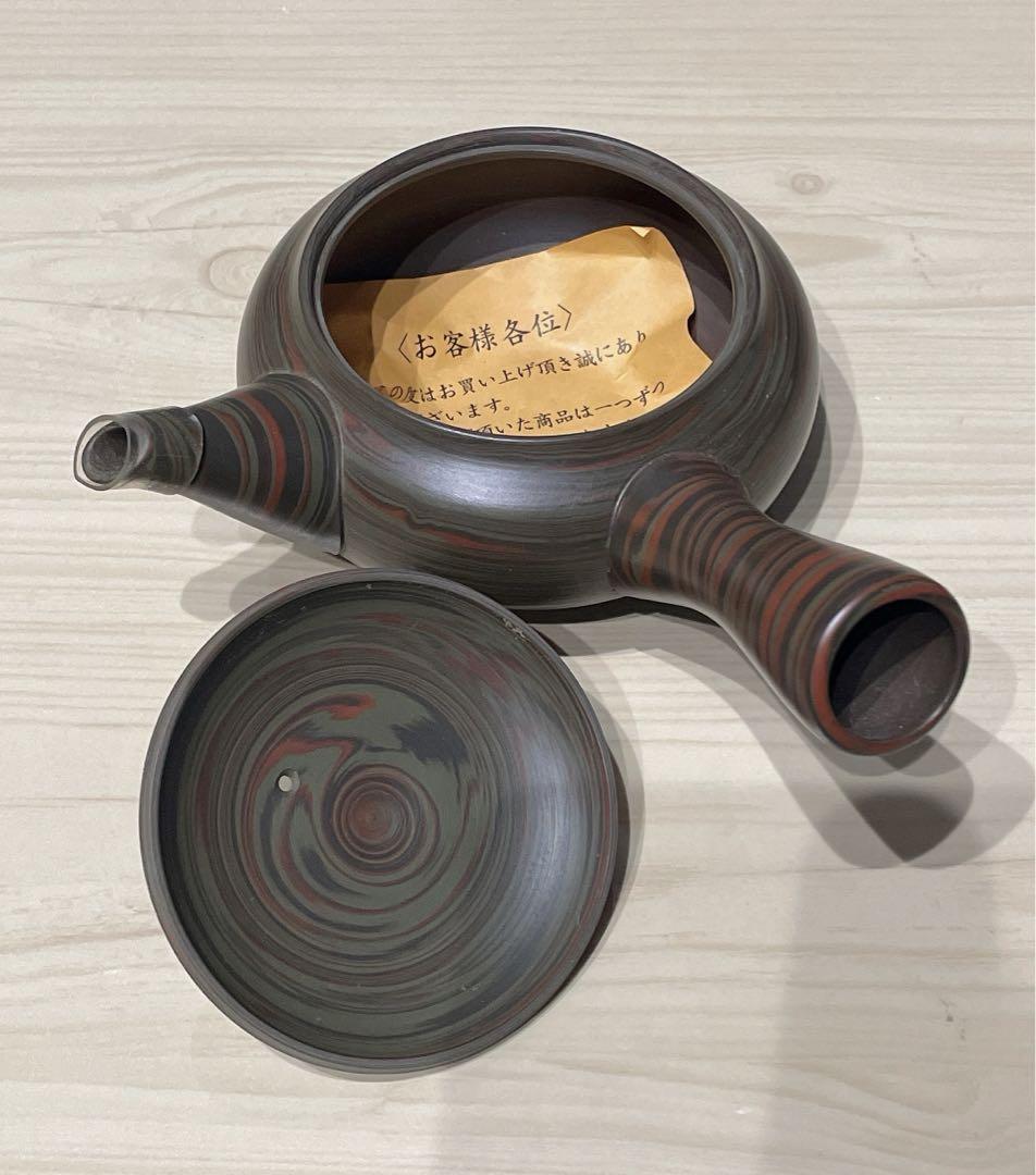 新品未使用 常滑焼　雲仙窯　窯変泥（マーブル模様）急須　5点セット