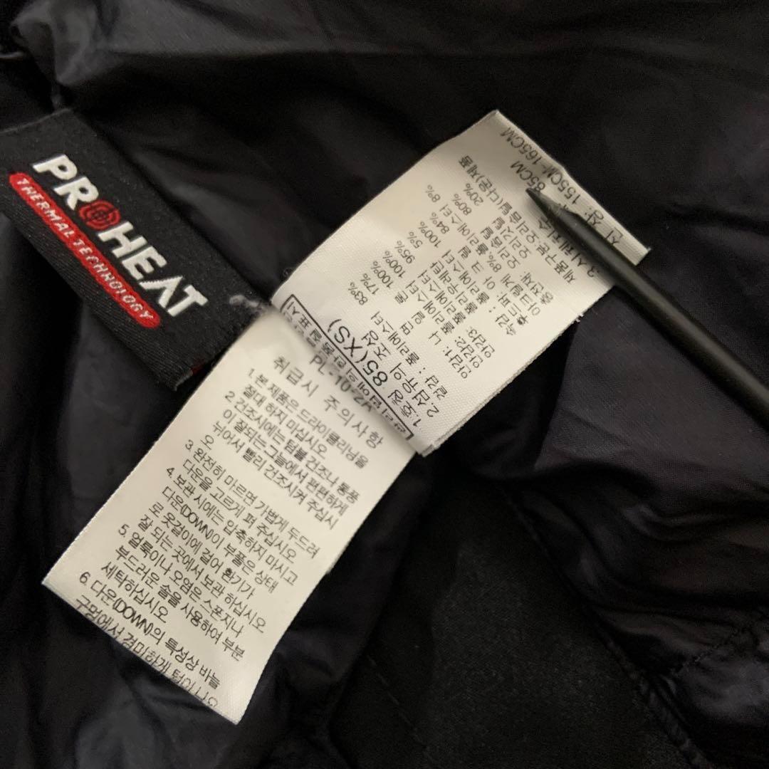 XSノースフェイス700相当マットブラック艶なし黒グースダウンジャケット 画像14