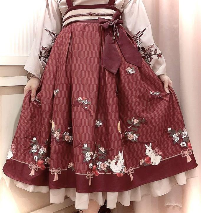 通販販売が好調 Amavel アマベル 和 和風 和服 ガーリー ロリータ 新品 うさぎ 月 ひざ丈スカート 通販販売が好調 Amavel アマベル 和 和風 和服 ガーリー ロリータ 新品 うさぎ 月 ひざ丈スカート
