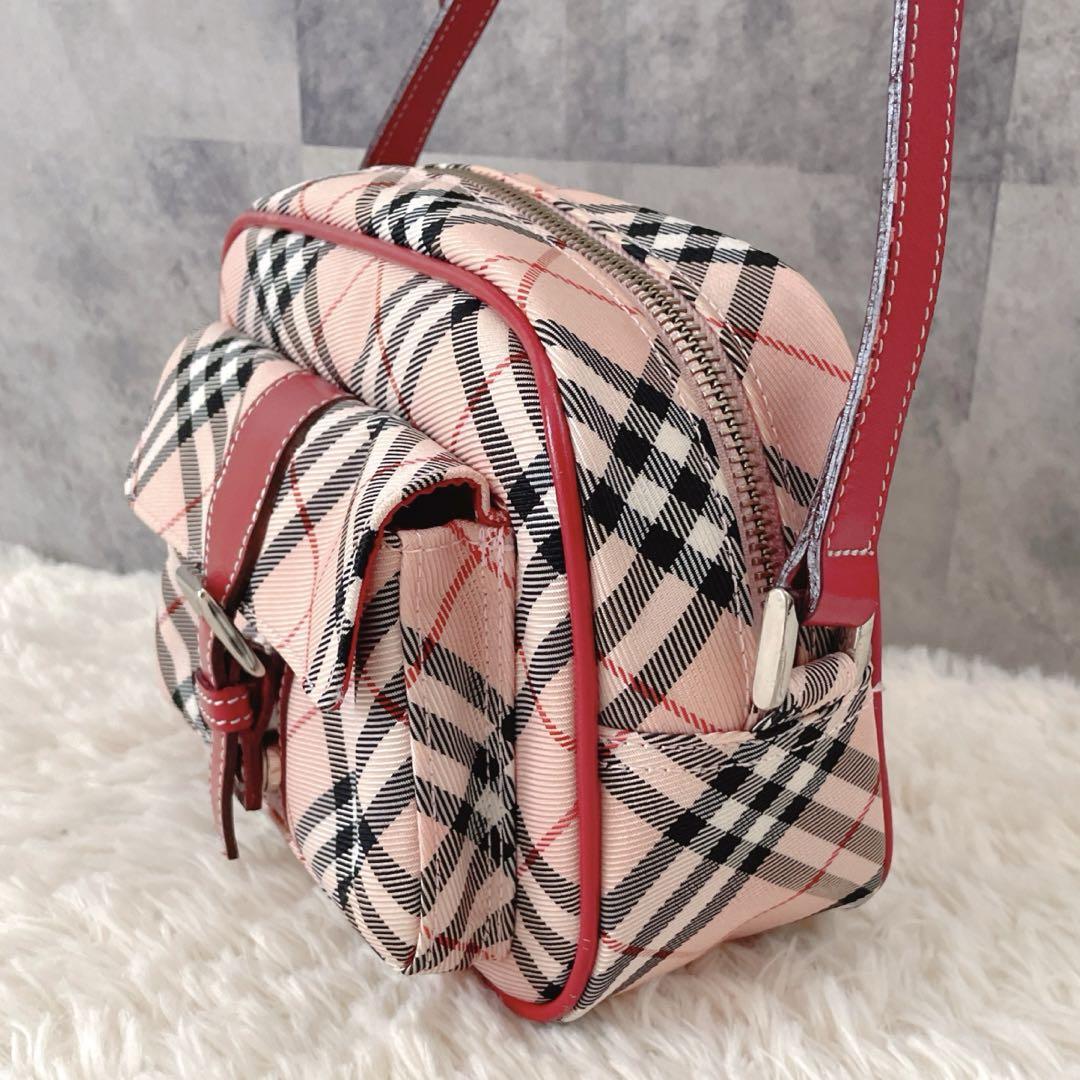 超美品✨ バーバリーブルーレーベル ショルダーバッグ ノバチェック ピンク