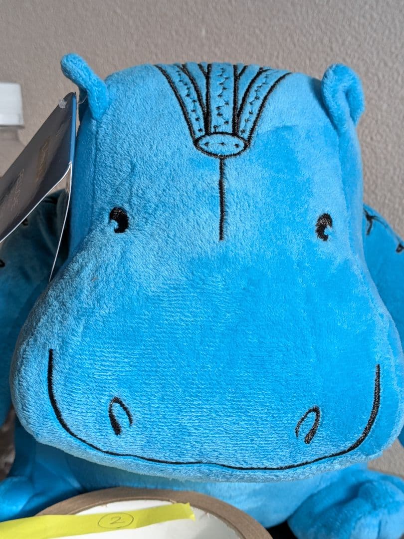 新品ルーブル美術館 青いカバ ぬいぐるみ大2古代エジプト幸運の青い