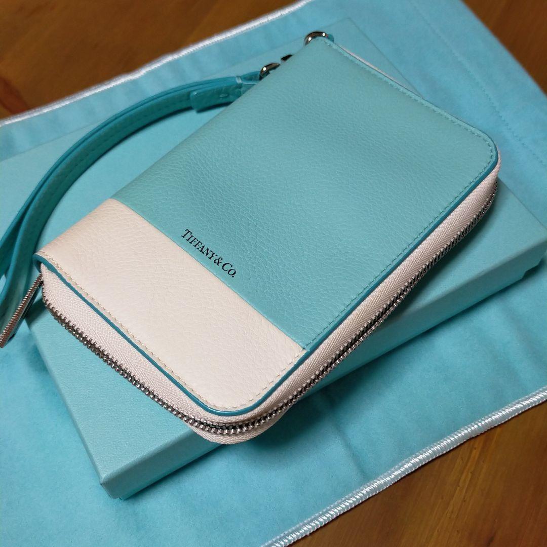 ティファニー ジップウォレット バイカラー