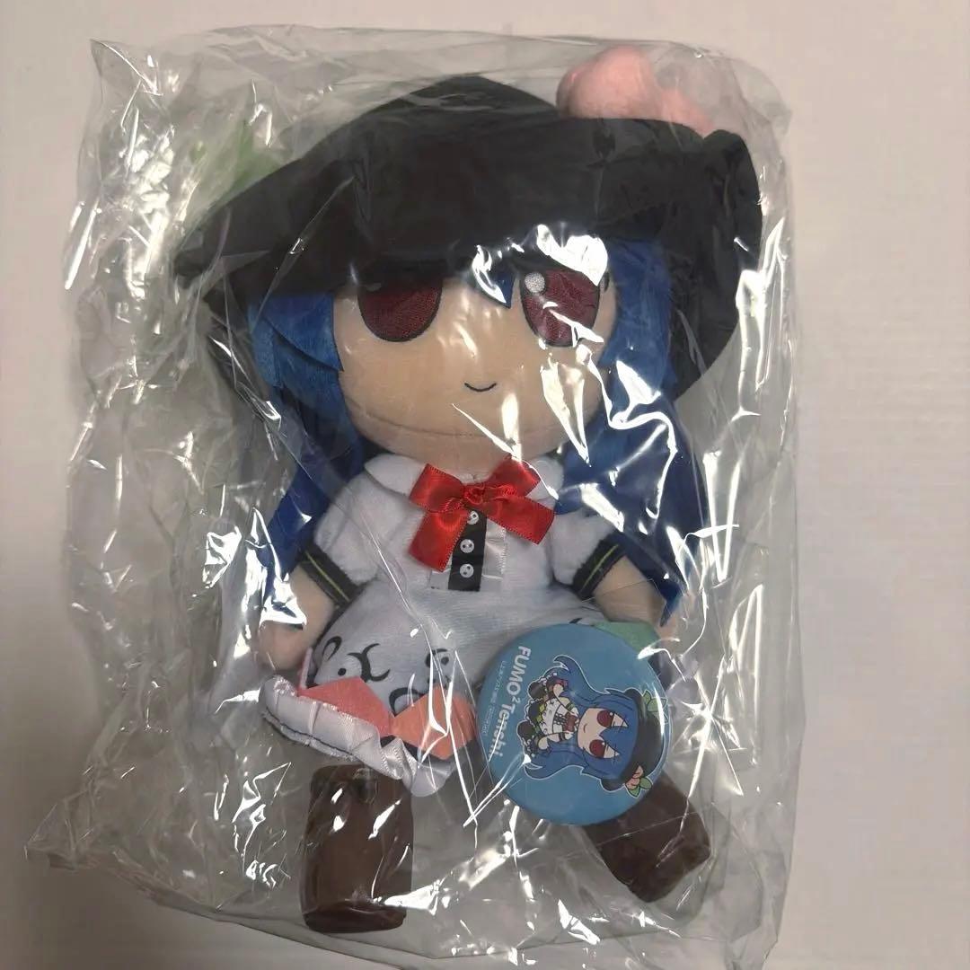 ★新品未開封 東方ぬいぐるみシリーズ44 比那名居天子ふもふもてんし 缶バッジ付