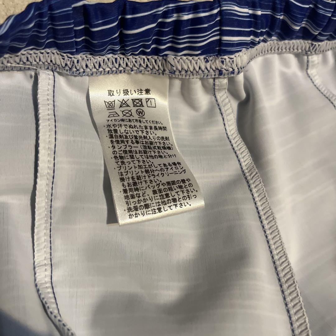 青白ストライプ 陸上用シャツショートパンツセットウェアXL