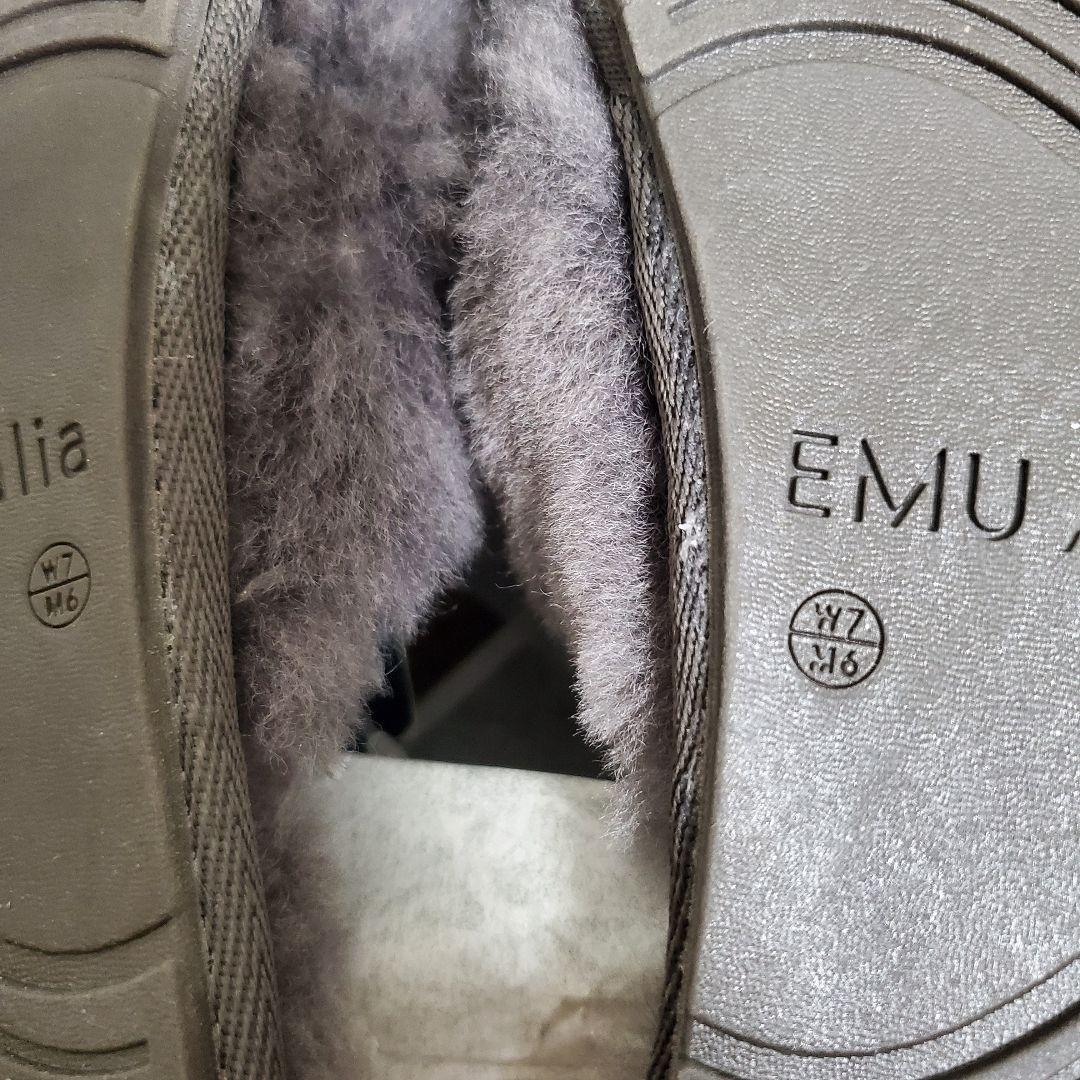 ブランドバッグ通販サイト emu エミュ ルームシューズ 24cm ムートンサンダル チャコール 靴