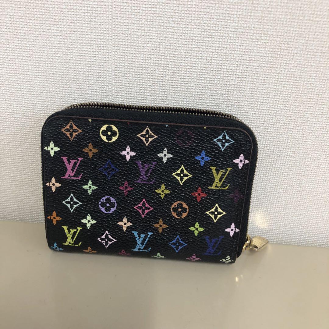 美品 ルイヴィトン マルチカラー　ジッピー　コインパース　黒　小銭入れ