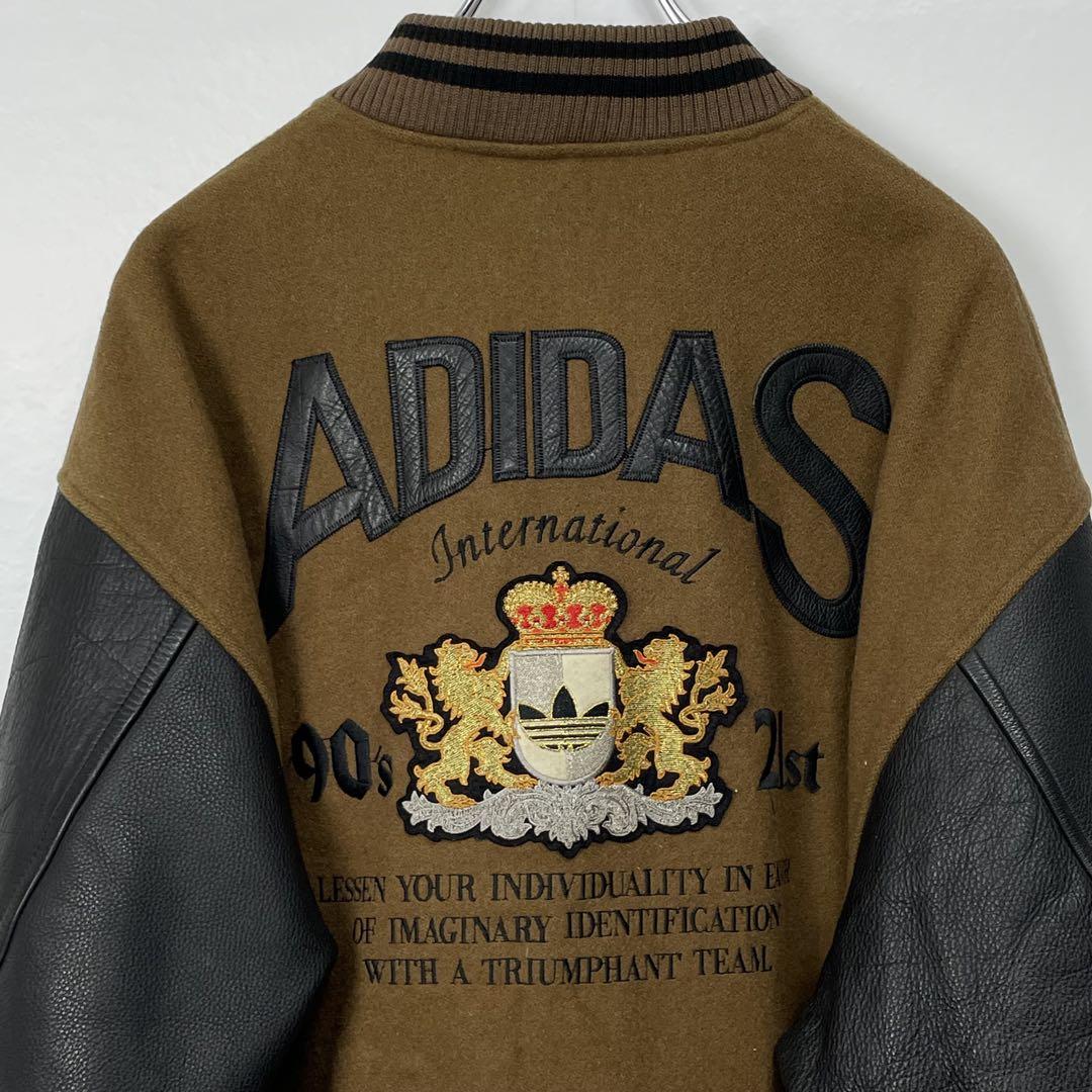 adidas vintage アディダス　80年代 デサント　スタジャン レザー