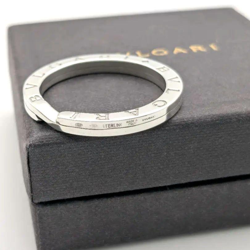 極美品 BVLGARI ブルガリ シルバー キーリング トップ 箱付