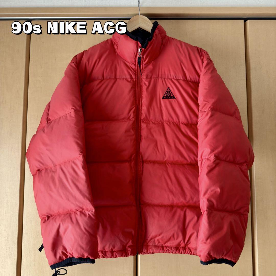 【美品】90’s NIKE ACG ダウンジャケット ヌプシ 刺繍ロゴ XL