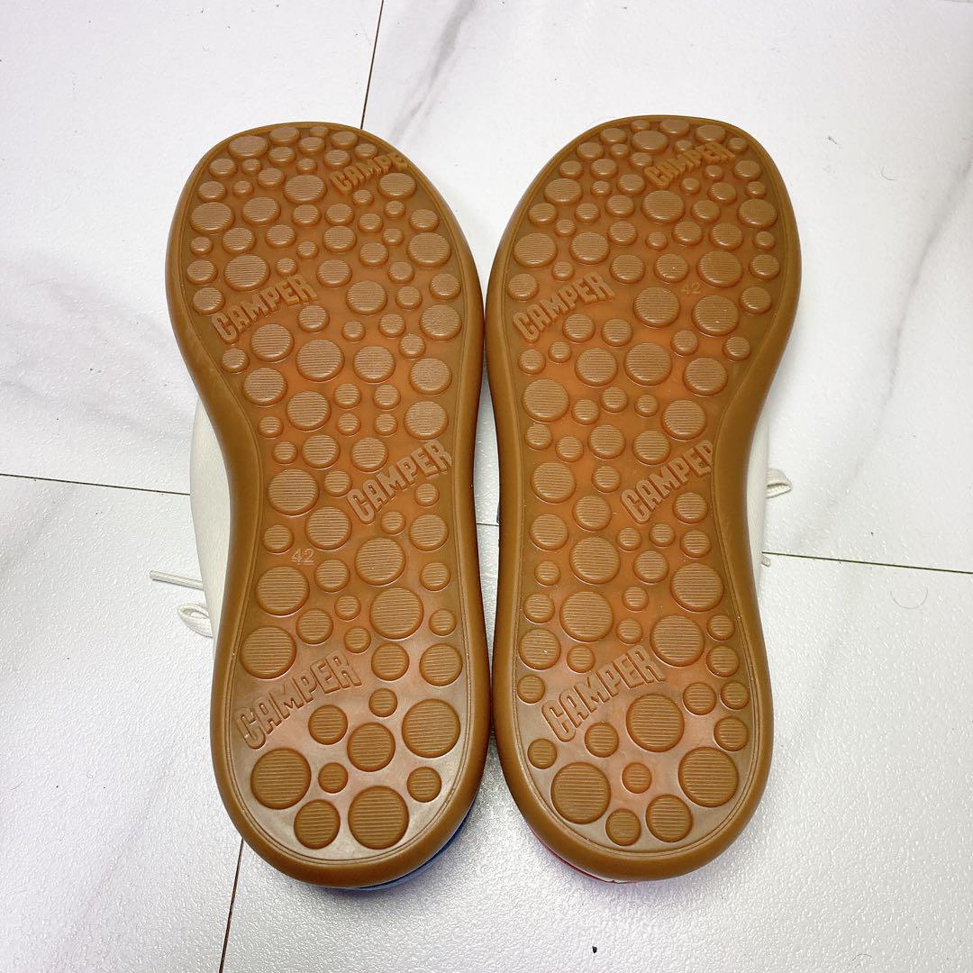 極美品 CAMPER レザースニーカー TWINS ペロータス 本革 白 27