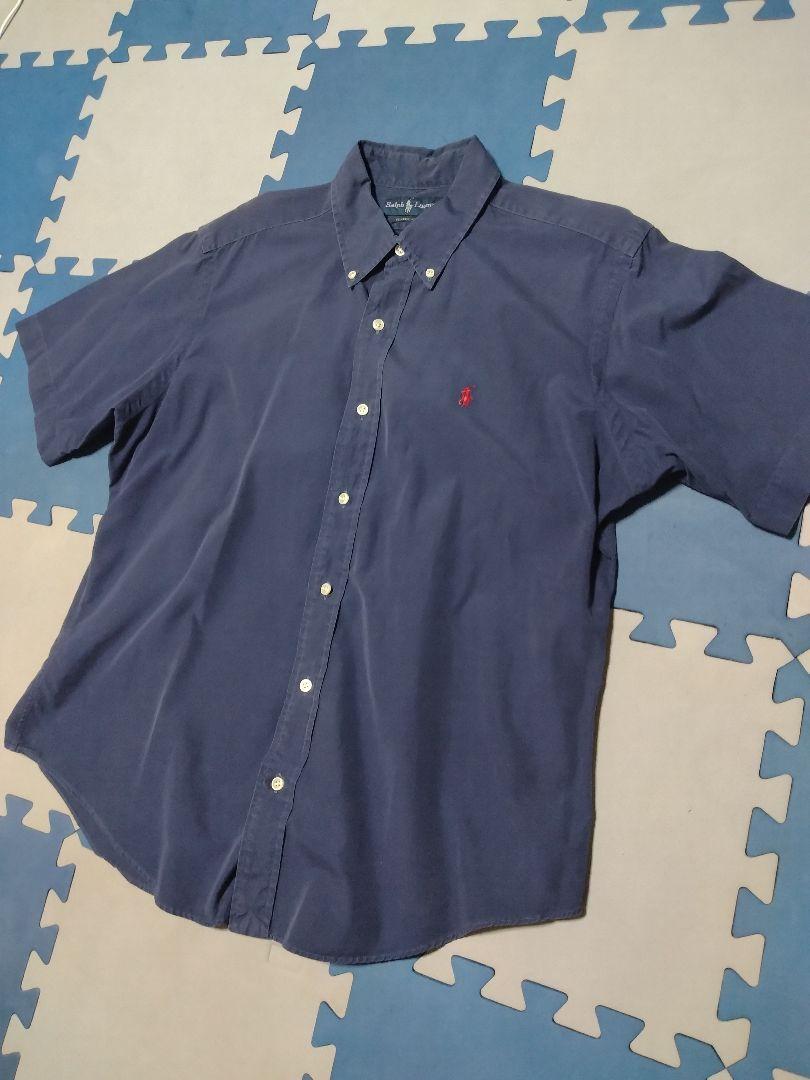 美品　ラルフローレン半袖B.Dシャツネイビー