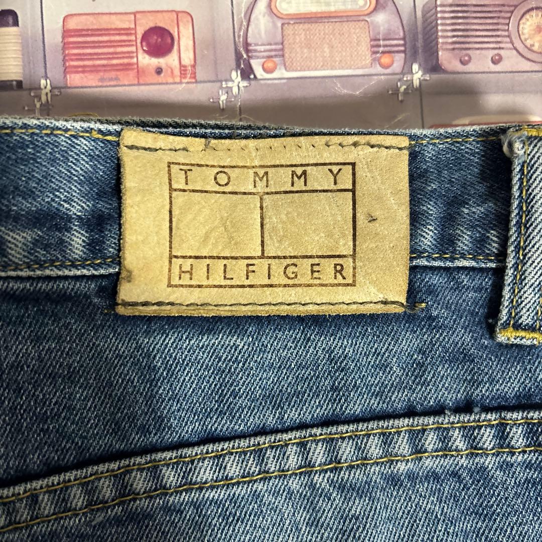 極上90sフラッグタグ OLD TOMMY JEANSバギーデニムパンツオールド 極上90sフラッグタグ OLD TOMMY JEANSバギーデニムパンツオールド