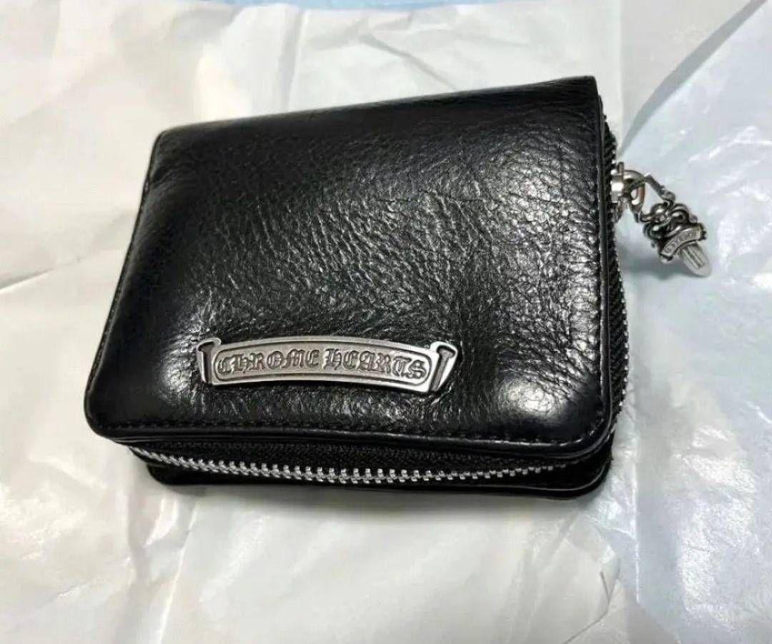【業界最安値】美品！購入証明書付き！クロムハーツ スクエアジップウォレット 財布