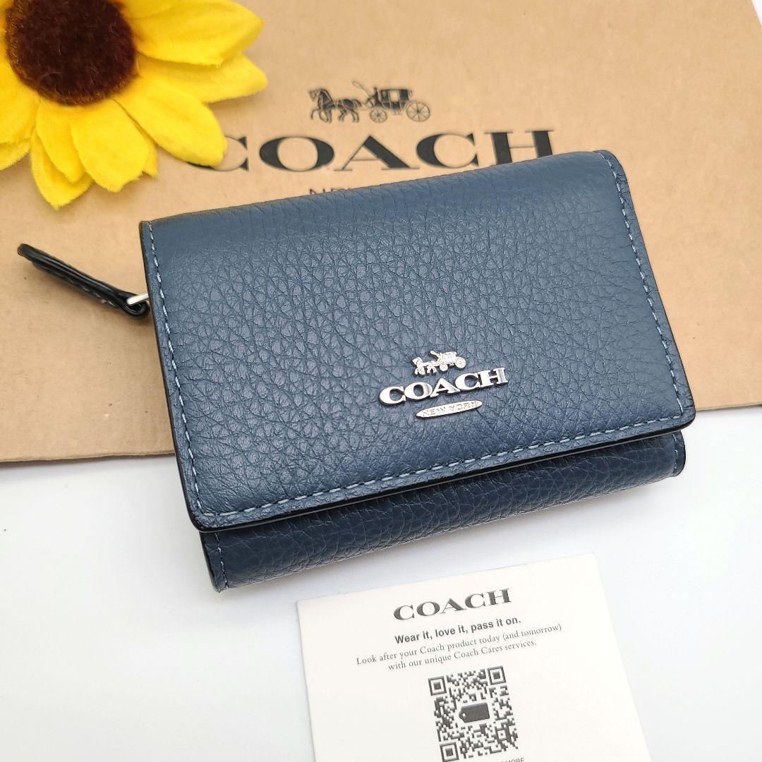 COACH 折り財布 新品 書い デニム 新作 小銭入れ お札入れ